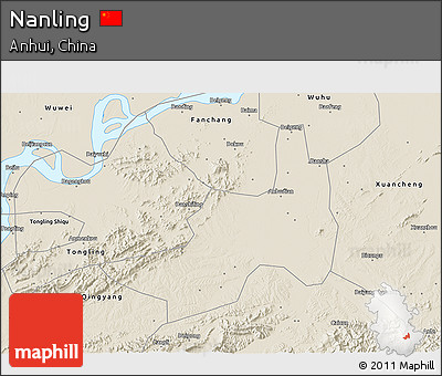 Shaded Relief 3D Map of Nanling