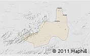 Shaded Relief 3D Map of Nanling, lighten, desaturated