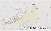 Shaded Relief 3D Map of Nanling, lighten, semi-desaturated
