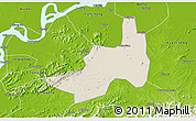 Shaded Relief 3D Map of Nanling, physical outside
