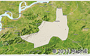 Shaded Relief 3D Map of Nanling, satellite outside