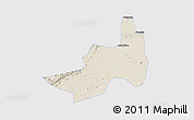 Shaded Relief 3D Map of Nanling, single color outside