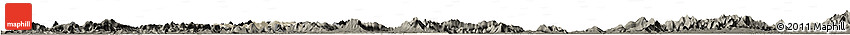 Shaded Relief Horizon Map of Nanling, darken