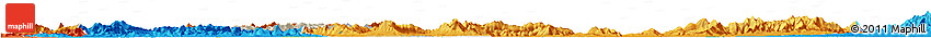 Shaded Relief Horizon Map of Nanling, political outside Shaded Relief Horizon Map of Nanling, political outside