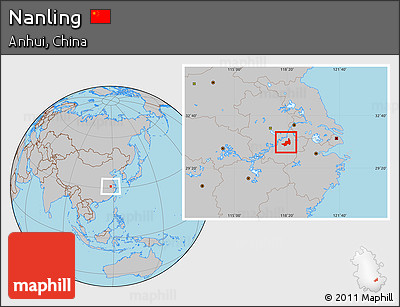 Gray Location Map of Nanling