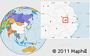 Political Location Map of Nanling, highlighted country