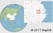Savanna Style Location Map of Nanling, highlighted country
