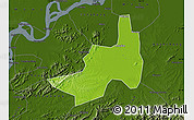 Physical Map of Nanling, darken