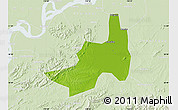Physical Map of Nanling, lighten