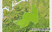 Physical Map of Nanling, satellite outside