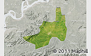 Satellite Map of Nanling, lighten, semi-desaturated