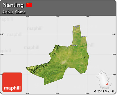 Satellite Map of Nanling, single color outside