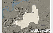 Shaded Relief Map of Nanling, darken