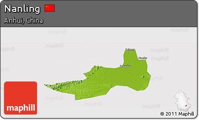 Physical Panoramic Map of Nanling, cropped outside
