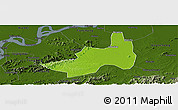 Physical Panoramic Map of Nanling, darken