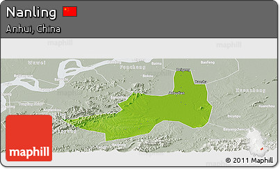 Physical Panoramic Map of Nanling, lighten, semi-desaturated