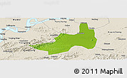 Physical Panoramic Map of Nanling, shaded relief outside