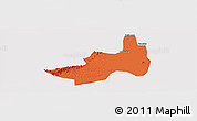 Political Panoramic Map of Nanling, single color outside
