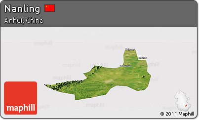 Satellite Panoramic Map of Nanling, cropped outside