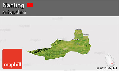 Satellite Panoramic Map of Nanling, cropped outside