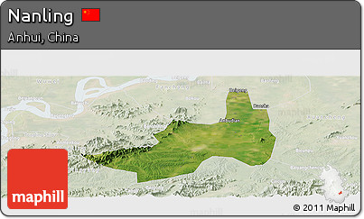 Satellite Panoramic Map of Nanling, lighten