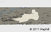 Shaded Relief Panoramic Map of Nanling, darken