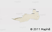 Shaded Relief Panoramic Map of Nanling, single color outside