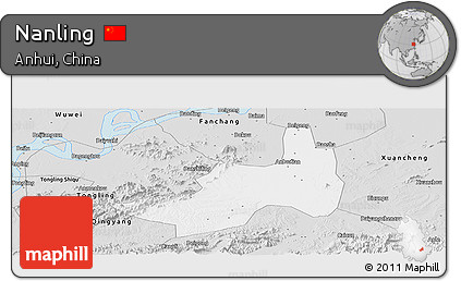 Silver Style Panoramic Map of Nanling