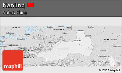 Silver Style Panoramic Map of Nanling