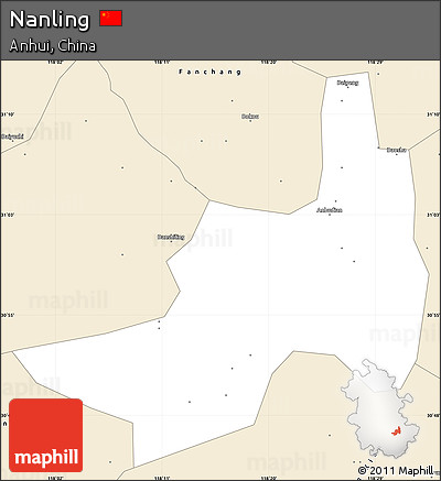 Classic Style Simple Map of Nanling