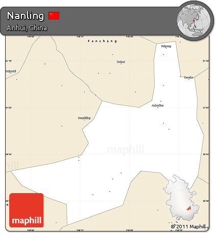Classic Style Simple Map of Nanling