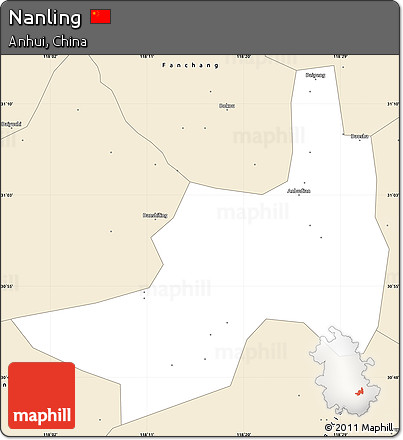 Classic Style Simple Map of Nanling