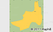 Savanna Style Simple Map of Nanling, single color outside