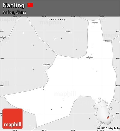 Silver Style Simple Map of Nanling