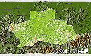 Physical 3D Map of Ningguo, darken
