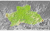 Physical 3D Map of Ningguo, desaturated