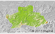 Physical 3D Map of Ningguo, lighten, desaturated