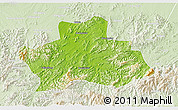 Physical 3D Map of Ningguo, lighten