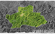 Satellite 3D Map of Ningguo, desaturated