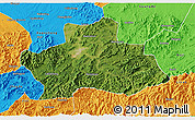 Satellite 3D Map of Ningguo, political outside
