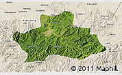 Satellite 3D Map of Ningguo, shaded relief outside