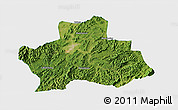 Satellite 3D Map of Ningguo, single color outside