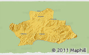 Savanna Style 3D Map of Ningguo, single color outside