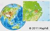 Physical Location Map of Ningguo