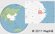 Savanna Style Location Map of Ningguo, highlighted country
