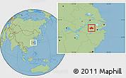 Savanna Style Location Map of Ningguo