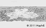 Gray Panoramic Map of Ningguo
