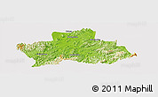 Physical Panoramic Map of Ningguo, cropped outside