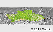 Physical Panoramic Map of Ningguo, desaturated