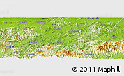 Physical Panoramic Map of Ningguo